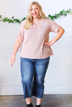 Load image into Gallery viewer, Mauve Tie Back Crinkle Floral Top