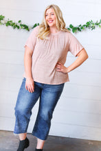 Load image into Gallery viewer, Mauve Tie Back Crinkle Floral Top