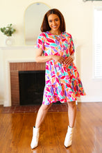 Load image into Gallery viewer, Feel Your Best Multicolor Floral Tiered Front Tie Pocketed Dress