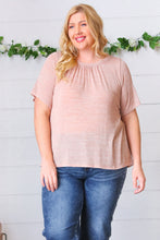 Load image into Gallery viewer, Mauve Tie Back Crinkle Floral Top