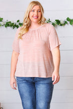 Load image into Gallery viewer, Mauve Tie Back Crinkle Floral Top