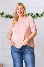 Load image into Gallery viewer, Mauve Tie Back Crinkle Floral Top