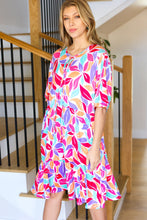 Load image into Gallery viewer, Feel Your Best Multicolor Floral Tiered Front Tie Pocketed Dress