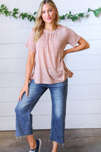 Load image into Gallery viewer, Mauve Tie Back Crinkle Floral Top