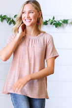 Load image into Gallery viewer, Mauve Tie Back Crinkle Floral Top