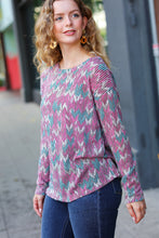 Load image into Gallery viewer, Magenta & Teal Vintage Two Tone Knit Top