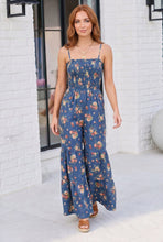 Load image into Gallery viewer, Groovy Florals Smocked Jumpsuit