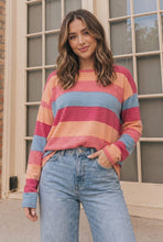 Load image into Gallery viewer, Sunny Stripes Long Sleeve Knit Top