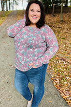 Load image into Gallery viewer, Magenta & Teal Vintage Two Tone Knit Top