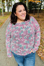 Load image into Gallery viewer, Magenta & Teal Vintage Two Tone Knit Top