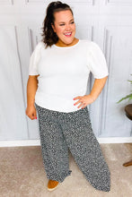 Load image into Gallery viewer, Let's Meet Up Black Animal Print Smocked Waist Palazzo Pants