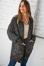 Load image into Gallery viewer, Popcorn Block Confetti Open Sweater Cardigan