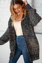 Load image into Gallery viewer, Popcorn Block Confetti Open Sweater Cardigan