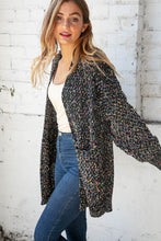 Load image into Gallery viewer, Popcorn Block Confetti Open Sweater Cardigan