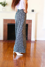 Load image into Gallery viewer, Let's Meet Up Black Animal Print Smocked Waist Palazzo Pants

