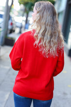 Load image into Gallery viewer, More The Merrier Red Pop Up Lurex Sweater
