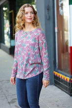 Load image into Gallery viewer, Magenta &amp; Teal Vintage Two Tone Knit Top
