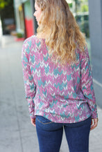 Load image into Gallery viewer, Magenta &amp; Teal Vintage Two Tone Knit Top
