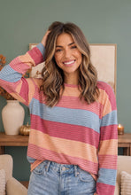 Load image into Gallery viewer, Sunny Stripes Long Sleeve Knit Top
