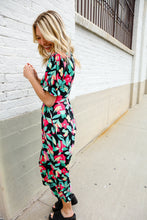 Load image into Gallery viewer, Spring Vibes Tropical Floral Ruffle Sleeve Wide Leg Jumpsuit
