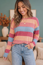 Load image into Gallery viewer, Sunny Stripes Long Sleeve Knit Top
