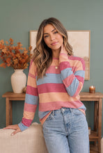 Load image into Gallery viewer, Sunny Stripes Long Sleeve Knit Top
