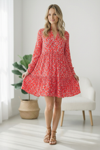 Load image into Gallery viewer, Cherry Blossom Twirl Floral Dress
