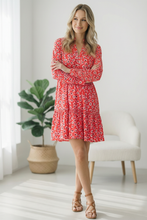 Load image into Gallery viewer, Cherry Blossom Twirl Floral Dress
