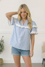 Load image into Gallery viewer, Sweet Meadow Cotton Gingham Top

