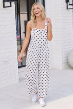 Load image into Gallery viewer, Spot On Polka Dot Wide Leg Overall Jumpsuit
