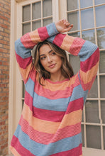 Load image into Gallery viewer, Sunny Stripes Long Sleeve Knit Top
