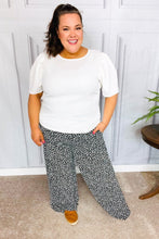Load image into Gallery viewer, Let's Meet Up Black Animal Print Smocked Waist Palazzo Pants

