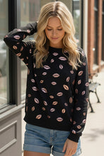 Load image into Gallery viewer, Pucker Up Black Sweatshirt
