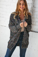 Load image into Gallery viewer, Popcorn Block Confetti Open Sweater Cardigan

