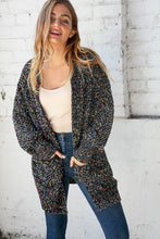 Load image into Gallery viewer, Popcorn Block Confetti Open Sweater Cardigan
