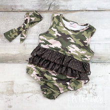 Load image into Gallery viewer, Camo Girls Romper
